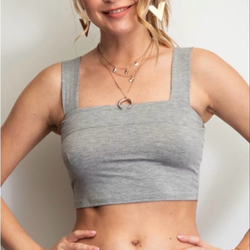 Gray Women's Crop Top